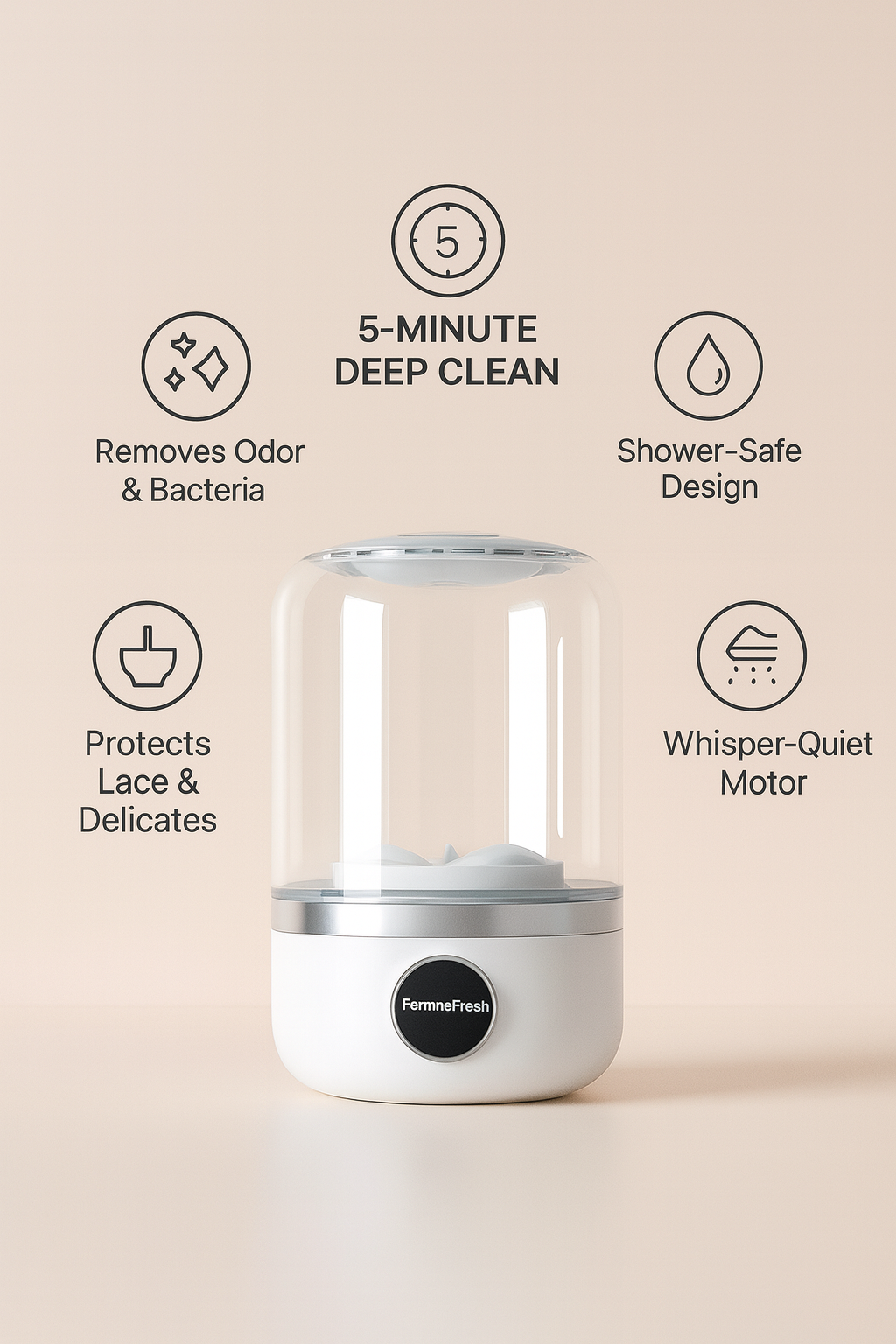 FemmeFresh™ Underwear Washer — Instantly Deep-Cleans Delicates Without Using Your Hands