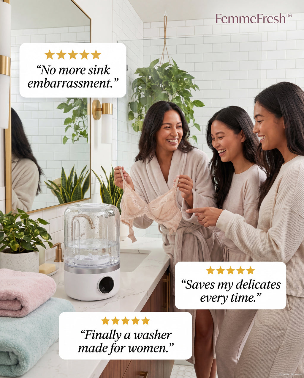 FemmeFresh™ Underwear Washer — Instantly Deep-Cleans Delicates Without Using Your Hands